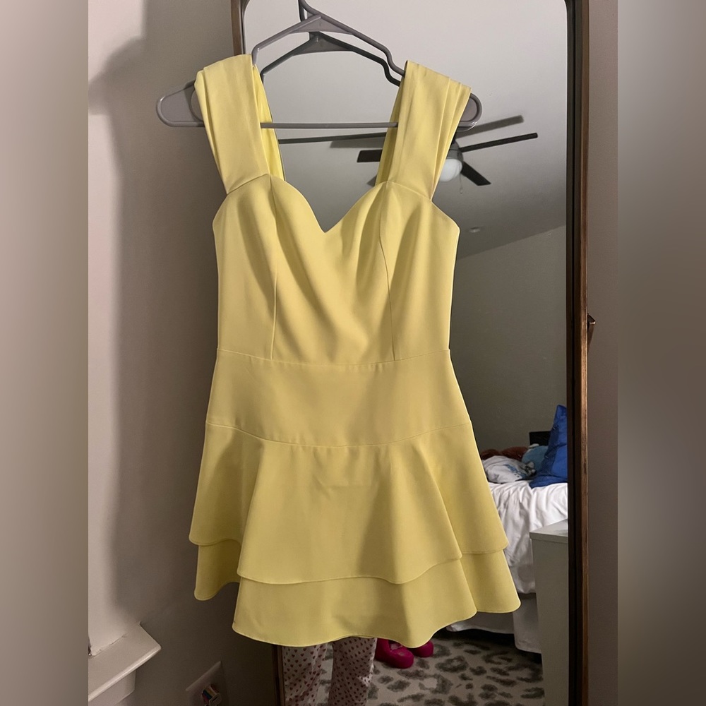 Alice + Olivia Brinda Pleated Sleeve Mini Dress